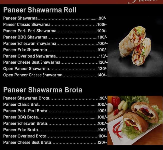 Menu of Shawarma Fiesta, Ravet, Pune