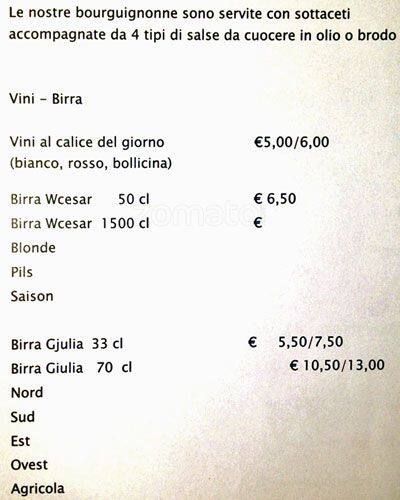 Menu di Alcoliche Alchimie 