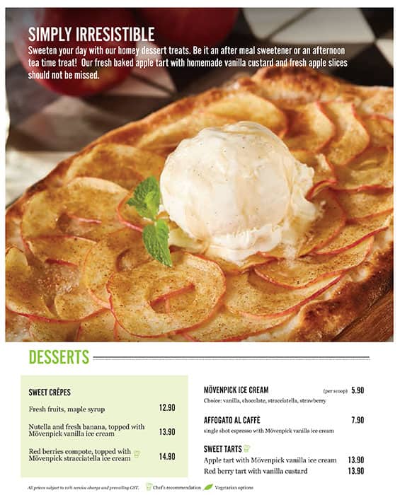 Marche Movenpick メニュー