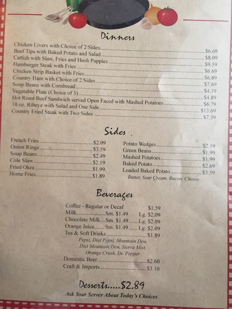 Menu At Mamas Kitchen Restaurant Cosby