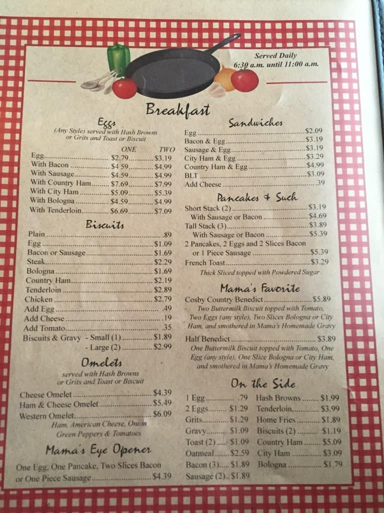 Mama's Kitchen Menu, Menu for Mama's Kitchen, Newport, Newport