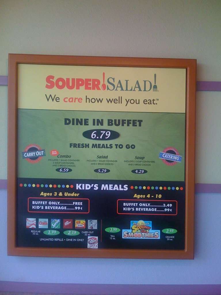 Souper Salad Menu, Menu for Souper Salad, Wichita, Wichita Urbanspoon