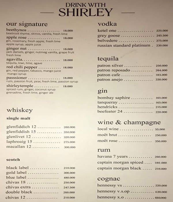 Shirley Temple Menu, Menu for Shirley Temple, Dbayeh, Metn Zomato Lebanon