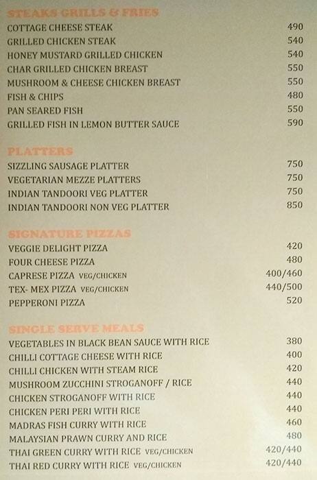 7 Barell Brew Pub menu