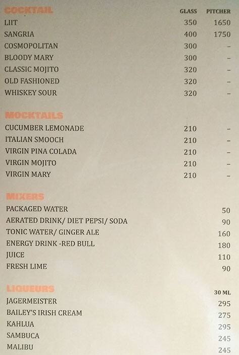 7 Barell Brew Pub menu