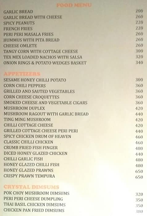 7 Barell Brew Pub menu