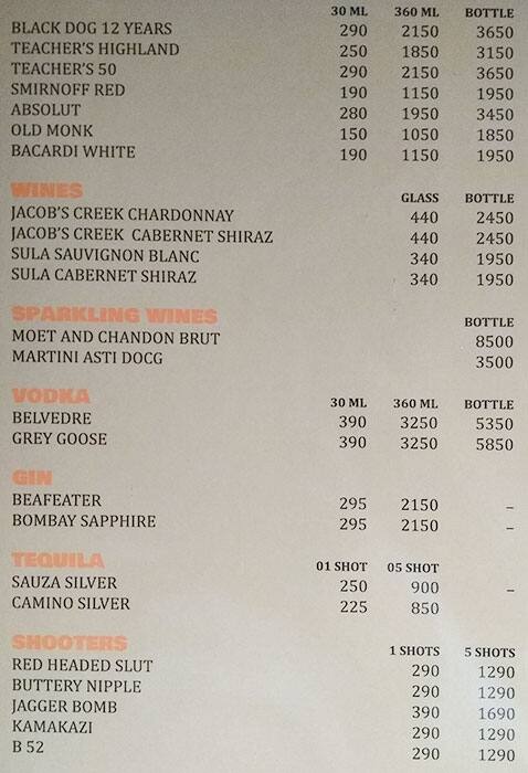 7 Barell Brew Pub menu