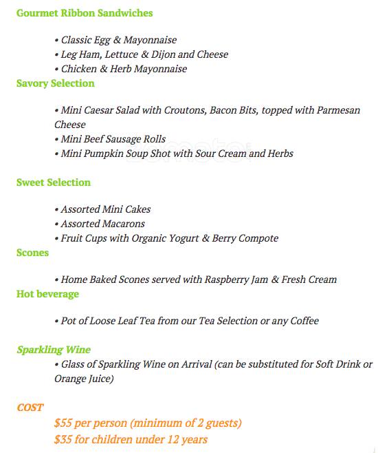 Olinda Tea House Menu, Menu podniku Olinda Tea House, Olinda, Melbourne Urbanspoon/Zomato