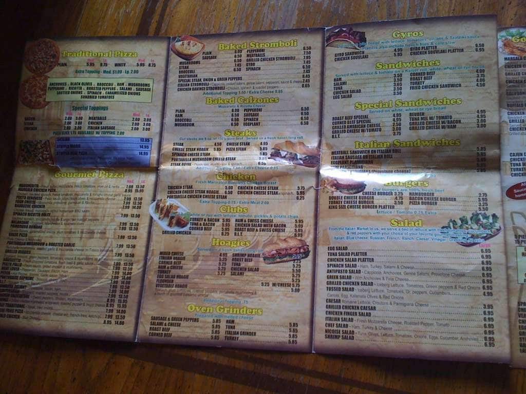 Marsala Pizzeria Menu, Menu for Marsala Pizzeria, Woodlyn, Delaware