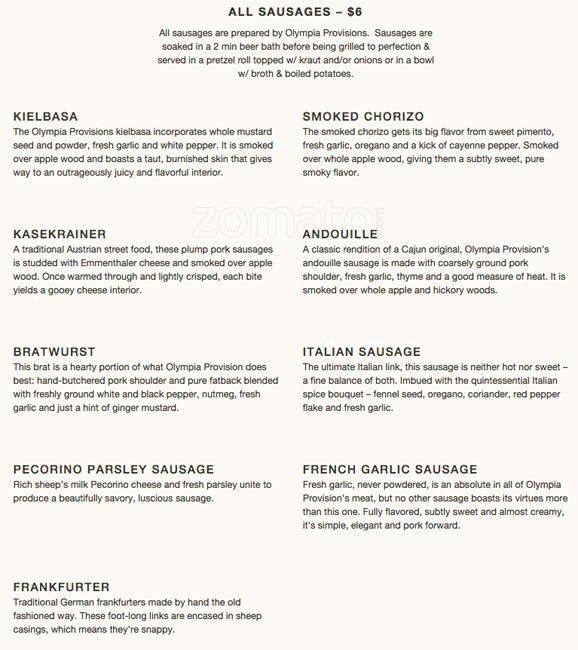 The Loyal Legion Menu, Menu for The Loyal Legion, Buckman, Portland