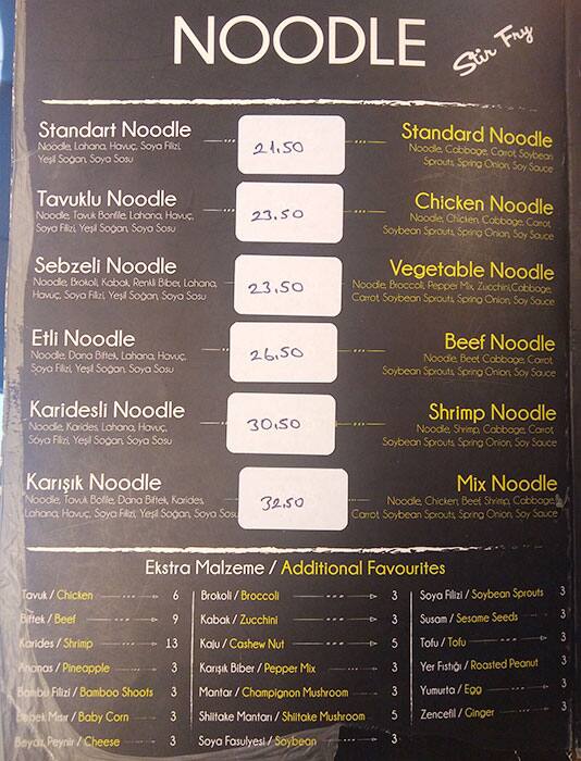 noodle house menu menu for noodle house umraniye merkez istanbul