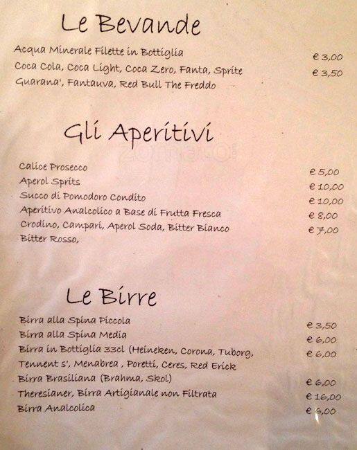 Menu di Ristorante Carioca 