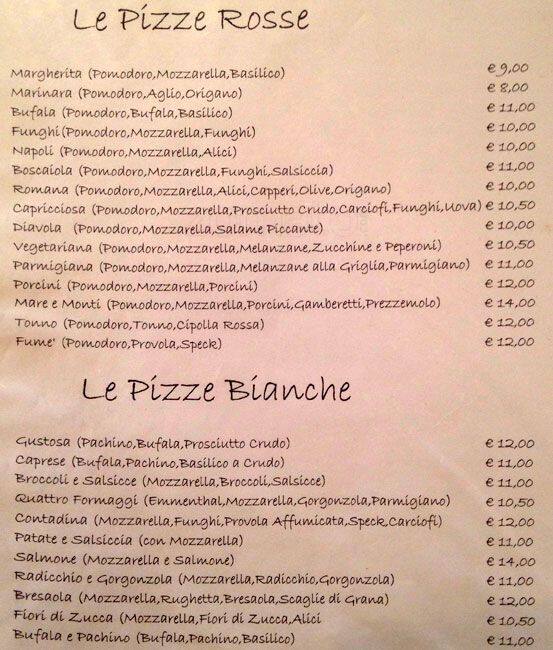 Menu di Ristorante Carioca 
