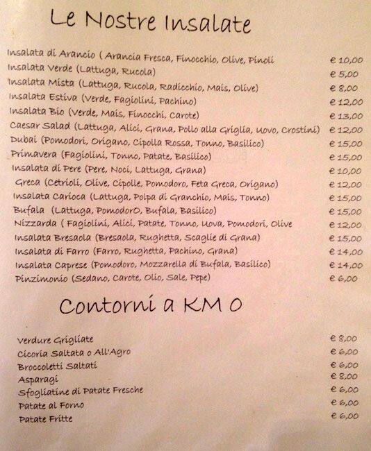 Menu di Ristorante Carioca 
