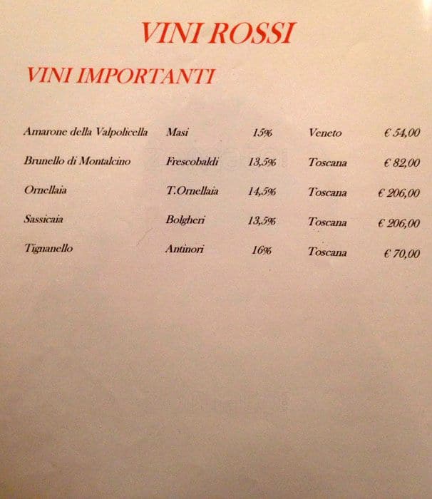 Menu di Ristorante Carioca 