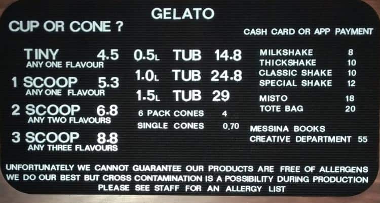 gelato messina prices