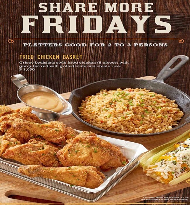 TGI Friday's Menu, Menu For TGI Friday's, Bonifacio Global City, Taguig ...