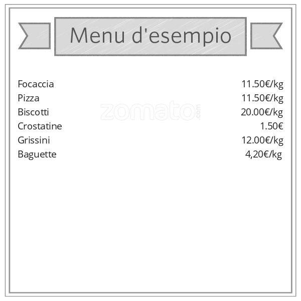 Menu di Pane e Bontà 