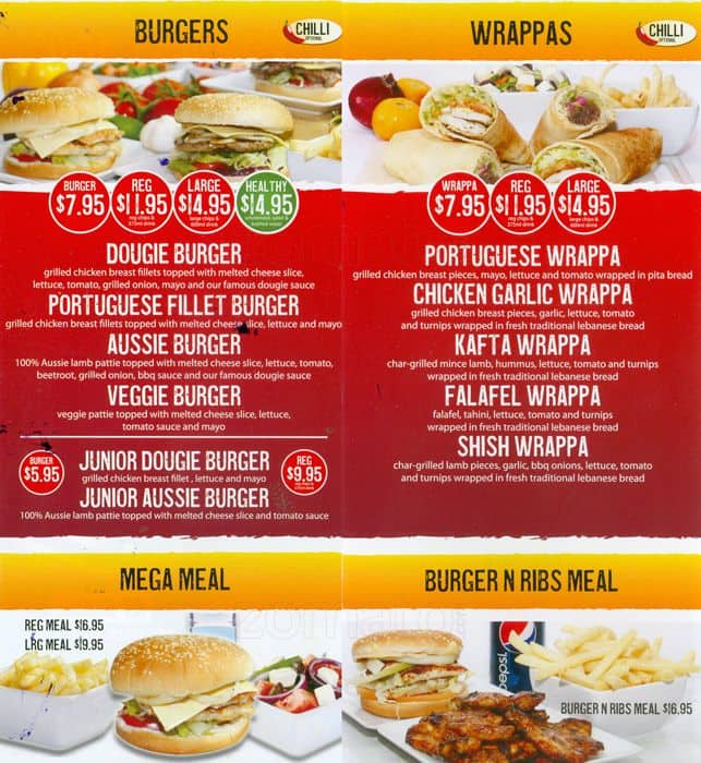 Dougie's Grill, Bankstown Menu