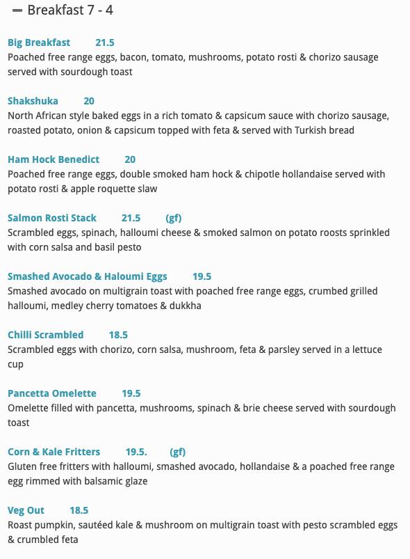 Menu At North Point Cafe Brighton menu-at-north-point-cafe-brighton