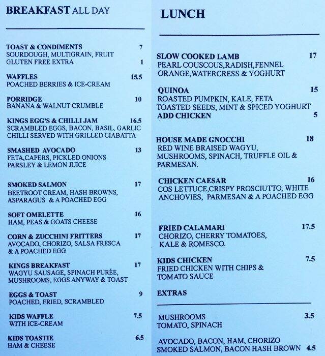 Two Kings Cafe Menu, Menu for Two Kings Cafe, Bentleigh, Melbourne Urbanspoon/Zomato