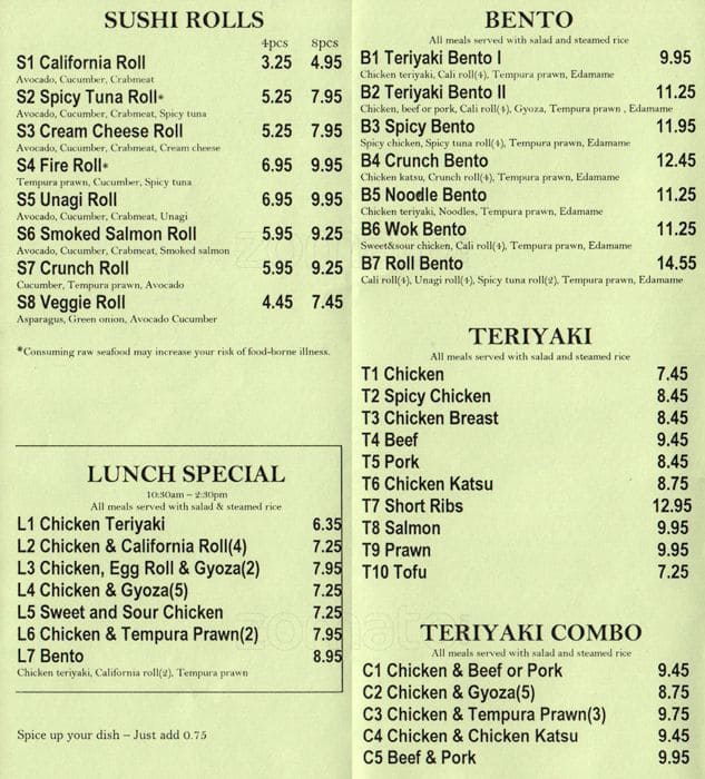 Bento House Menu, Menu for Bento House, Sammamish, Sammamish