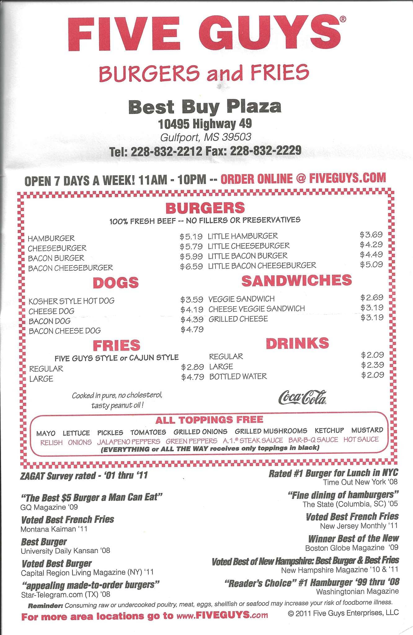 [Letter3 5] 5 Guys Burgers East Lansing - 5hre50h
