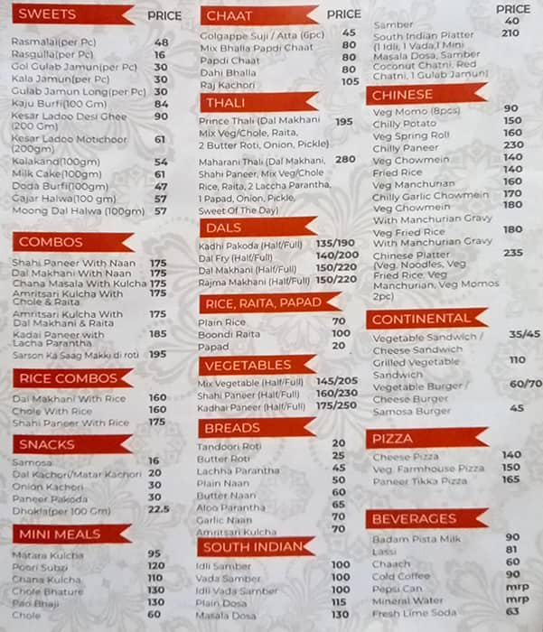 Menu Of Nathu Sweets & Pastry Shop, Okhla Phase 1, New Delhi