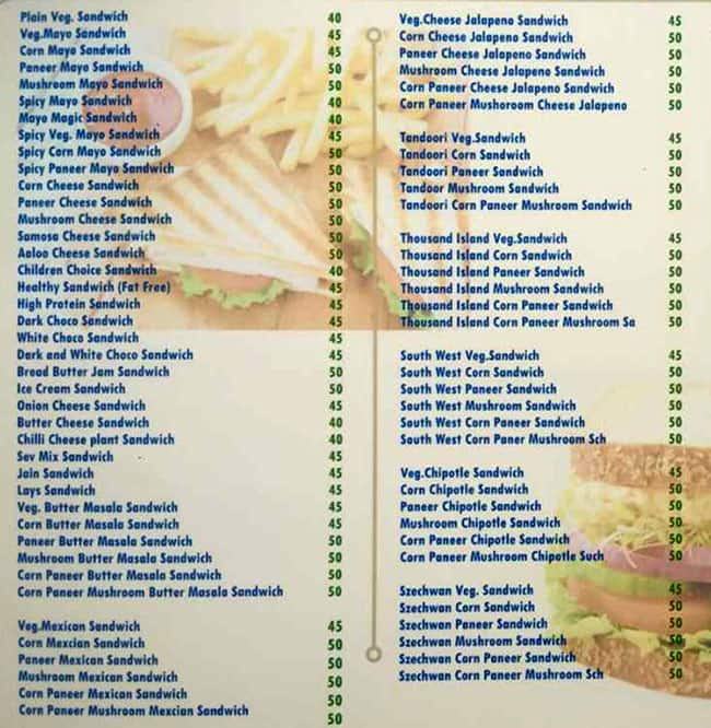 Menu at Chennai Cafe Shop, Chennai