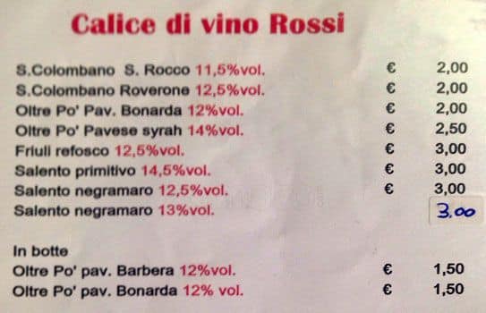 Menu di Sale e Pepe 