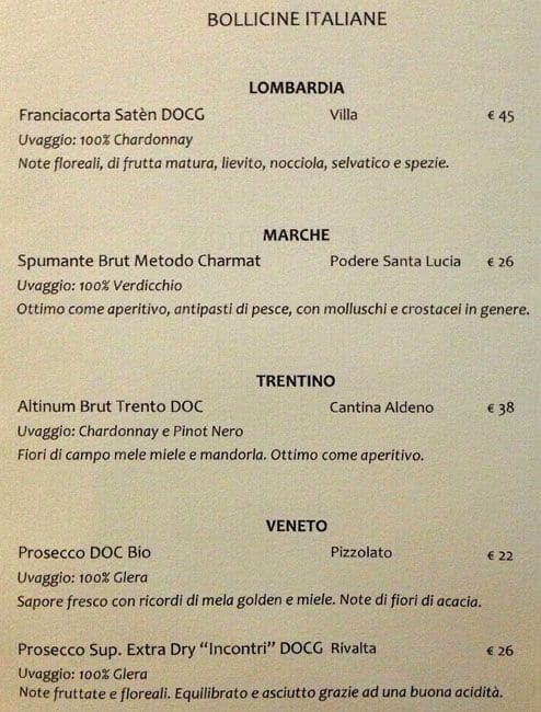 Menu di Ristorante - Mercato del Pesce Milano 