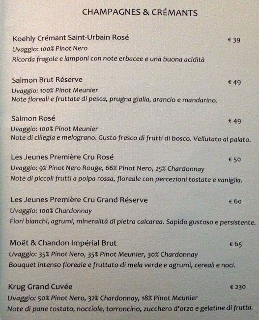 Menu di Ristorante - Mercato del Pesce Milano 