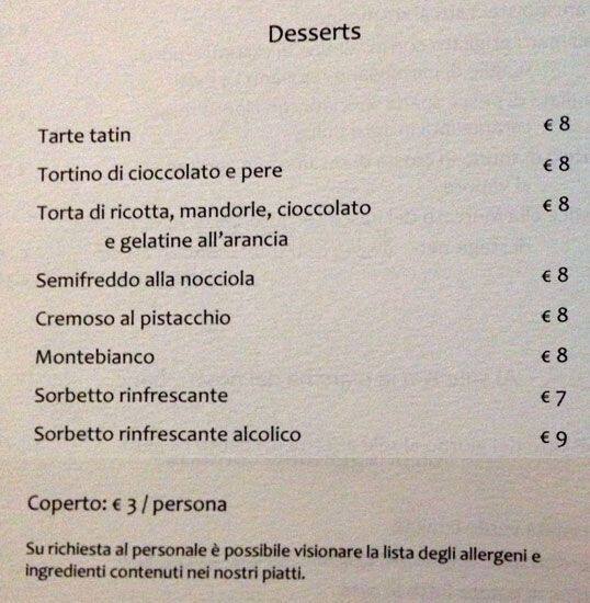 Menu di Ristorante - Mercato del Pesce Milano 