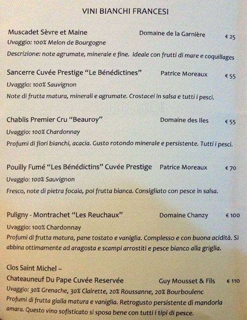 Menu di Ristorante - Mercato del Pesce Milano 