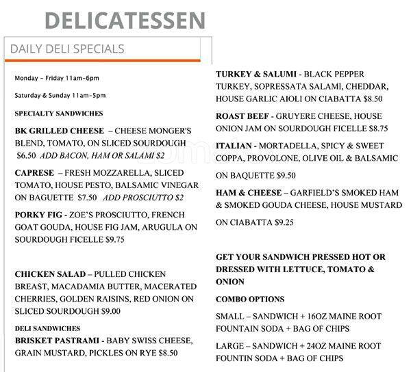 Bee's Knees Supply Company Menu Urbanspoon/Zomato