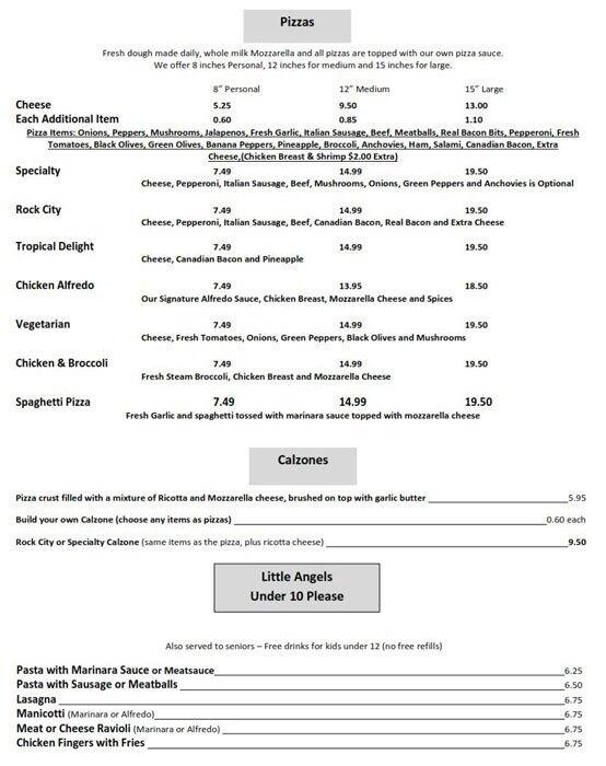 Menu at Luigi's Pizza & Pasta pizzeria, Bryant
