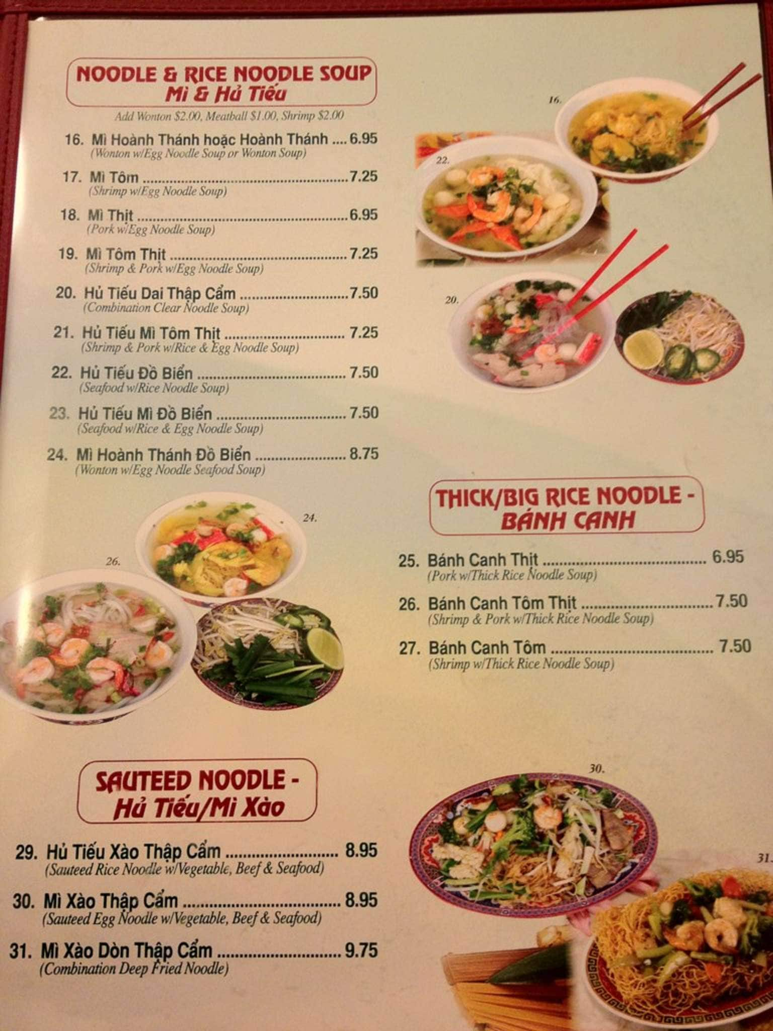 Menu At Pho Saigon Restaurant, Port Hueneme, 826 N Ventura Rd