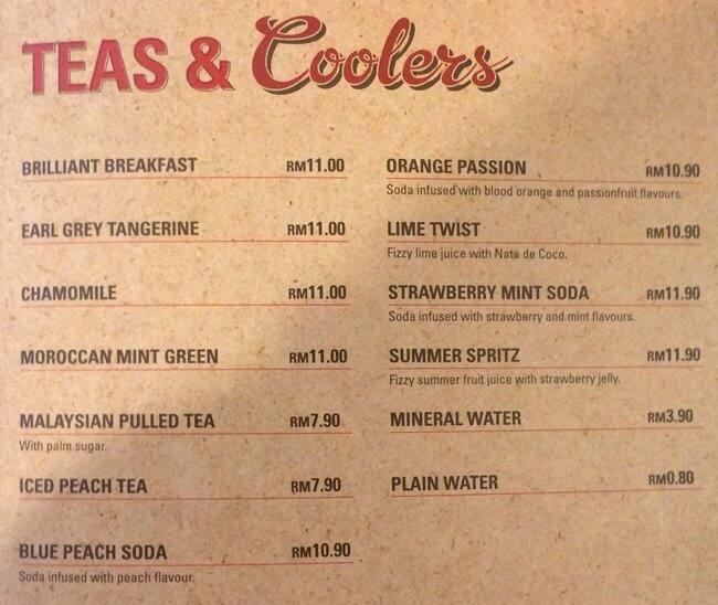 Sepiring Uniquely Malaysian, Mid Valley City Menu