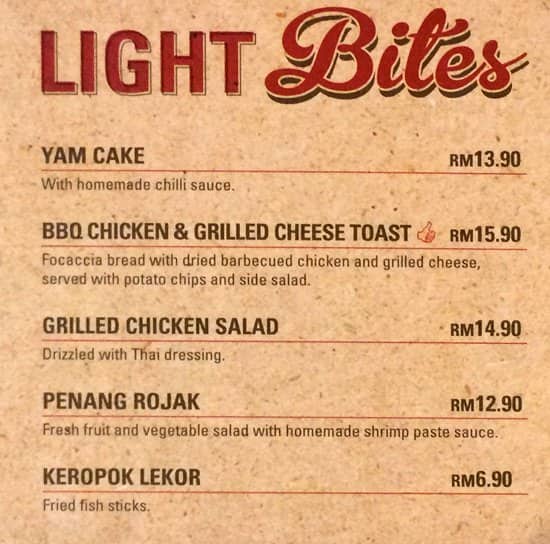 Sepiring Uniquely Malaysian, Mid Valley City Menu