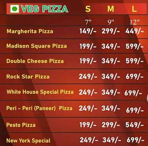 Menu of Pizza Delight, Delta 1, Greater Noida