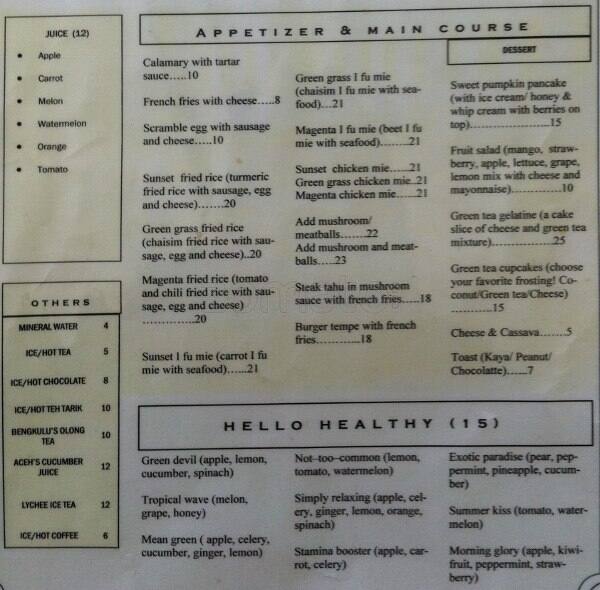 Green Lite Cafe Menu, Menu for Green Lite Cafe, Limo, Depok Zomato Indonesia