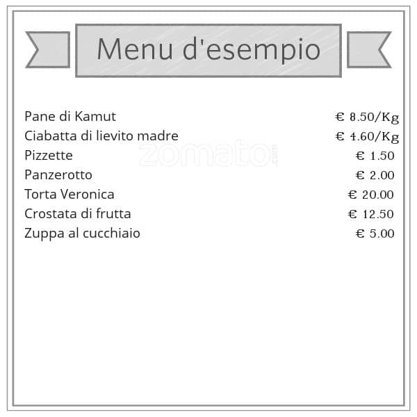 Menu di Panificio Losacco 
