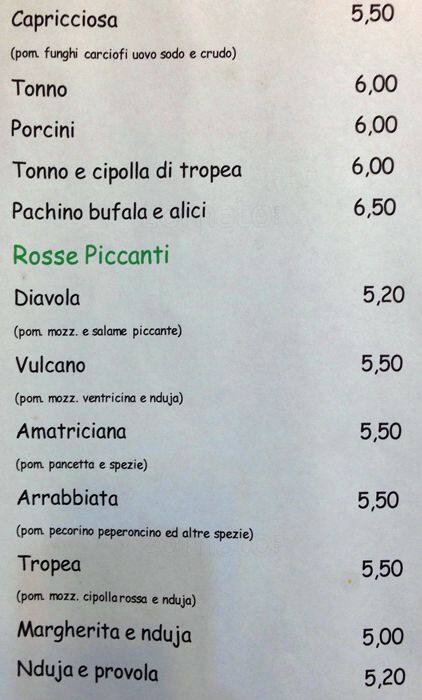 Menu di Pizza Pane e... 