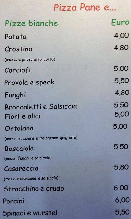 Menu di Pizza Pane e... 