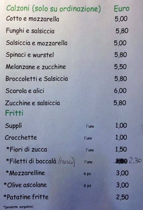 Menu di Pizza Pane e... 