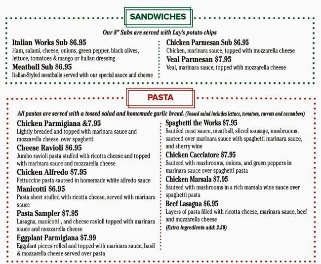 Menu at Adriatic Cafe Italian Grill, Jersey Village, Northwest Fwy
