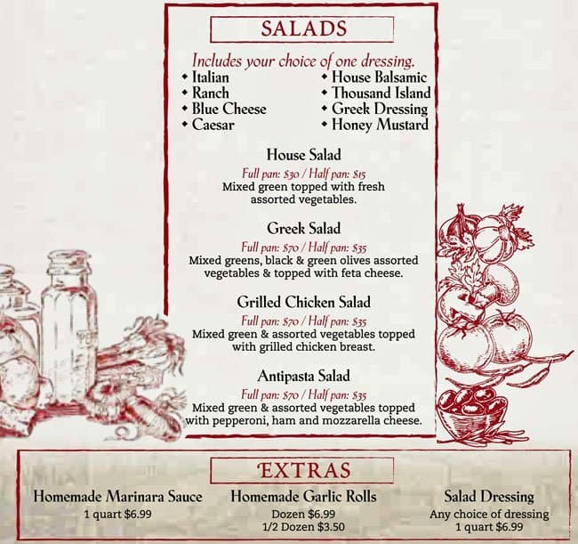 Menu at Adriatic Cafe Italian Grill, Jersey Village, Northwest Fwy