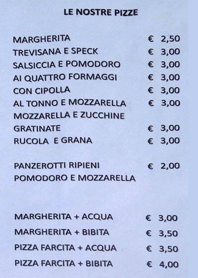 Menu di Tresor 