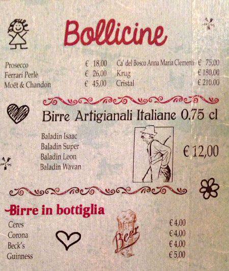 Menu di Grazia & Graziella 