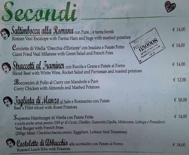 Menu di Grazia & Graziella 